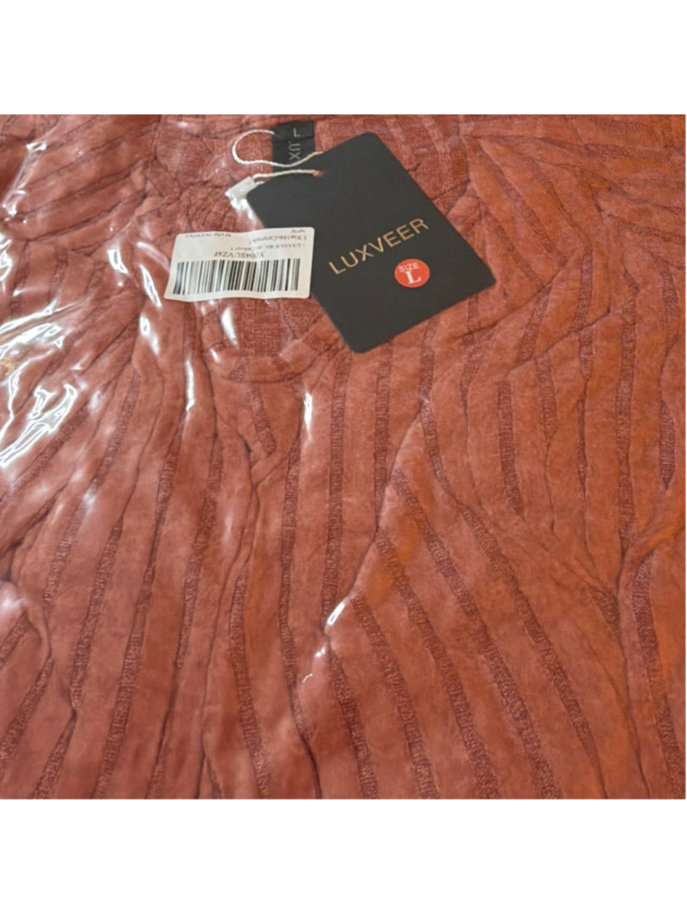 NEW Soft Long Sleeve V Neck Sweater Dress Ribbed Knit Casual mini Dress L - Picture 7 of 7